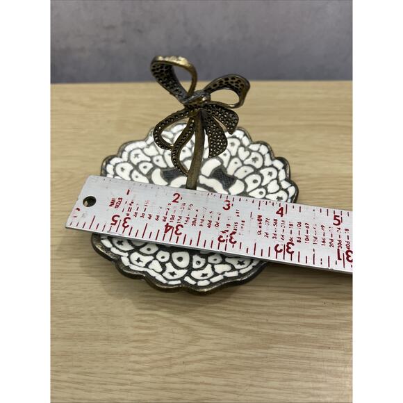 CYNTHIA ROWLEY NEW YORK ENAMELED METAL RING/JEWELRY HOLDER/DISH - Picture 7 of 7